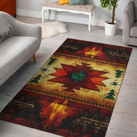 United Tribes Brown Design Native American Area Rug LT10 - Wonder Print Shop