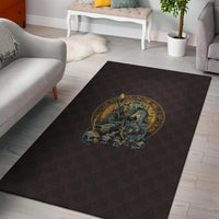 Viking Area Rug Warrior Viking Shield Skull RLT12 - Wonder Print Shop