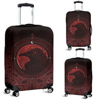 Viking Luggage Cover, Ethnic Odin Raven Red RLT12 - Wonder Print Shop