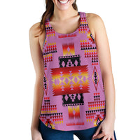 Pink Tribes Pattern Native American Women Racerback Tank LT10 - Wonder Print Shop