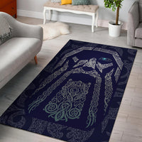 Viking Area Rug Odin God Tattoo RLT12 - Wonder Print Shop