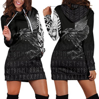 Viking Hoodie Dress The Raven Of Odin Rune RLT12 - Wonder Print Shop