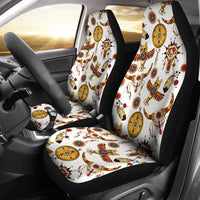 Bison Owl Feather Native American Car Seat Covers LT10 - Wonder Print Shop