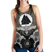 Viking Women's Racerback Tank - Raven, Valknut and Vegvisir RLT12 - Wonder Print Shop