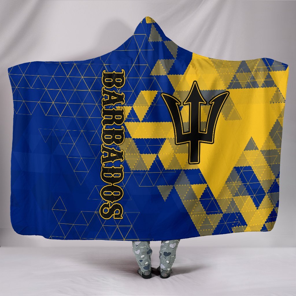 barbados-hooded-blanket-national-flag-polygon-style