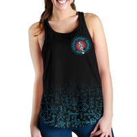 Viking Women's Racerback Tank - Raven Celtic Cyan RLT12 - Wonder Print Shop