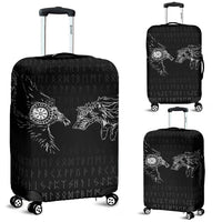 Viking Luggage Covers - Raven and Wolf Special Tattoo RLT12 - Wonder Print Shop