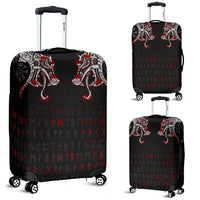 Viking Luggage Covers - Double Dragon Tattoo and Vegvisir Blood RLT12 - Wonder Print Shop