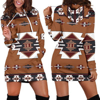 Native Temple Symbol Native American Hoodie Dress LT10 - Wonder Print Shop