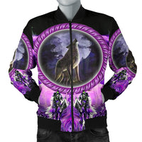 Howling Wolf Dream Men's Bomber Jacket LT10 - Wonder Print Shop