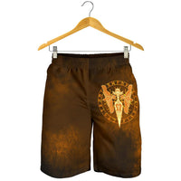 viking-all-over-print-mens-shorts-gold-spear-of-the-god-odin-gungnir-and-two-gold-ravens
