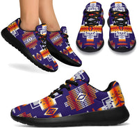 Purple Pattern Native American Sport Sneakers LT10 - Wonder Print Shop