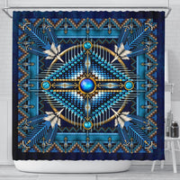 mandala-blue-native-american-shower-curtain