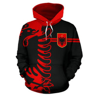 Albania Flag Hoodie Mystic Style - Wonder Print Shop