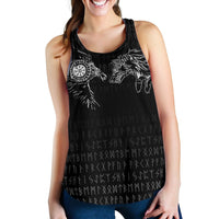Viking Women's Racerback Tank - Raven and Wolf Special Tattoo RLT12 - Wonder Print Shop