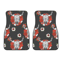 Bison Red Rose Native American Front Car Mats (Set Of 2) LT10 - Wonder Print Shop