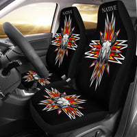Native Bison Skull Native American Car Seat Covers LT10 - Wonder Print Shop