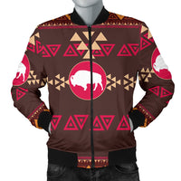Brown Bison Native American Bomber Jacket LT10 - Wonder Print Shop