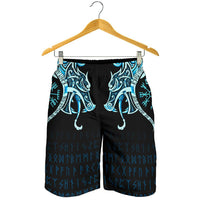 viking-mens-shorts-fenrir-raven-and-vegvisir-tattoo-cyan