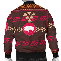 Brown Bison Native American Bomber Jacket LT10 - Wonder Print Shop