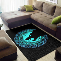 Viking Area Rug Fenrir Norse Wolf RLT12 - Wonder Print Shop