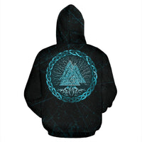 Viking Pullover Hoodie - Celtic Valknut and Tree Of Life Yggrdrasil RLT12 - Wonder Print Shop