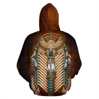 Owl Dreamcatcher Breastplate Native American All Over Hoodie LT10 - Wonder Print Shop