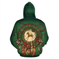 Horse Dreamcacther Native American All Over Zip Up Hoodie LT10 - Wonder Print Shop