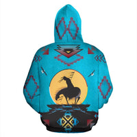 Trail Of Tear Native American Design 3D Blue Zipper Hoodie LT10 - Wonder Print Shop