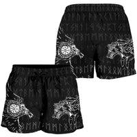 viking-womens-shorts-raven-and-wolf-special-tattoo