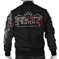 Viking Men's Bomber Jacket, Fenrir Blood RLT12 - Wonder Print Shop