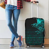 Viking Luggage Covers - The Raven Of Odin Rune Cyan RLT12 - Wonder Print Shop