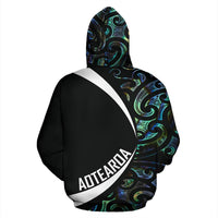 Aotearoa Maori Manaia Paua Shell Hoodie Circle Style - Wonder Print Shop