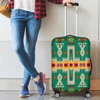 Light Green Tribe Design Native American Luggage Covers LT10 - Wonder Print Shop