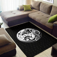 Viking Area Rug, Skoll and Hati Rune Tattoo RLT12 - Wonder Print Shop