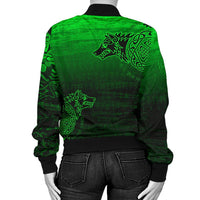 Viking Women's Bomber Jacket, Skoll and Hati RLT12 - Wonder Print Shop