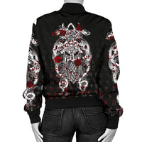 Viking Tyr Tattoo Blood Women's Bomber Jacket RLT12 - Wonder Print Shop