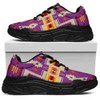 native-american-light-purple-tribe-design-chunky-sneakers