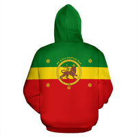 Ethiopia Hoodie Imperial Flag Haile Selassie, with the Lion of Judah - Wonder Print Shop