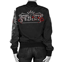 Viking Women's Bomber Jacket, Fenrir Blood RLT12 - Wonder Print Shop