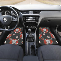 Bison Red Rose Native American Front Car Mats (Set Of 2) LT10 - Wonder Print Shop