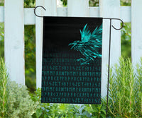 Viking Garden Flag The Raven Of Odin Rune Cyan RLT12 - Wonder Print Shop