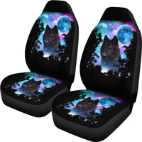Wolf MidNight Forest Car Seat Covers LT10 - Wonder Print Shop