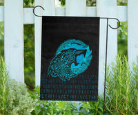 Viking Flag Fenrir Wolf Cyan RLT12 - Wonder Print Shop