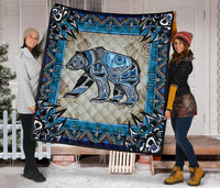 Bear Symbol Native American Premium Quilt LT10 - Wonder Print Shop