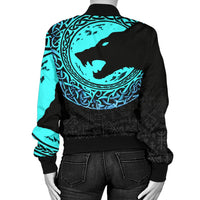 Viking Women's Bomber Jacket - Fenrir Norse Wolf RLT12 - Wonder Print Shop