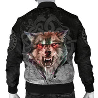 Viking Men's Bomber Jacket - Fenrir Norse Wolf RLT12 - Wonder Print Shop