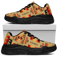 native-american-light-brown-pattern-chunky-sneakers