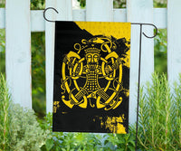 Viking Garden Flag, Loki Bound Triskele Rune Gold RLT12 - Wonder Print Shop