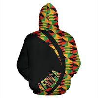 African Hoodie Kente Cloth Ghana Special Pullover Circle Style - Wonder Print Shop